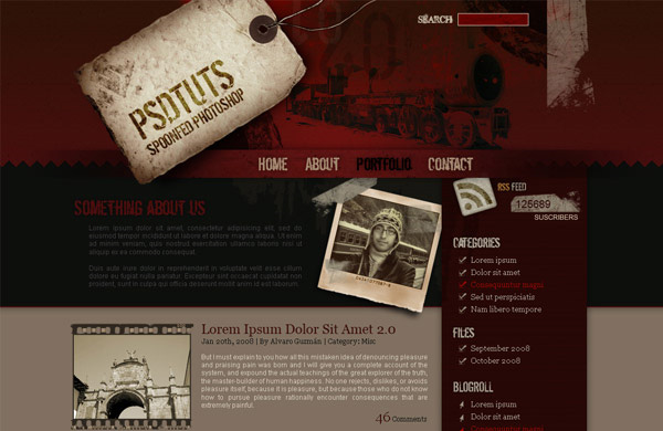 how to create a grunge web design in photoshop 12 Of The Best Photoshop Web Design Tutorials