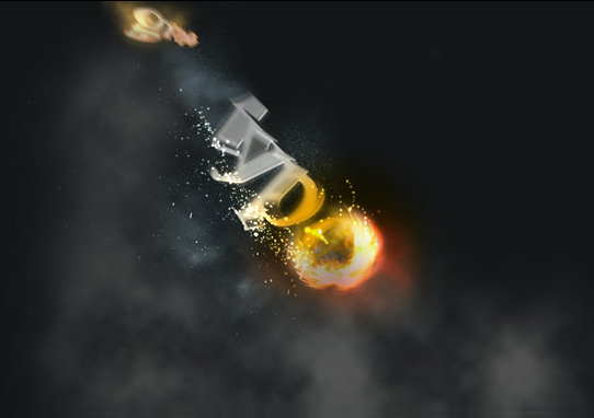 Create a Spectacular Flaming Meteor Effect on Text
