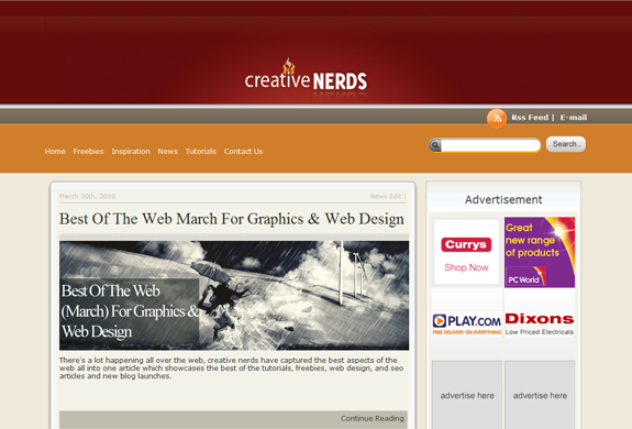 new site Creative Nerds Brand New Look