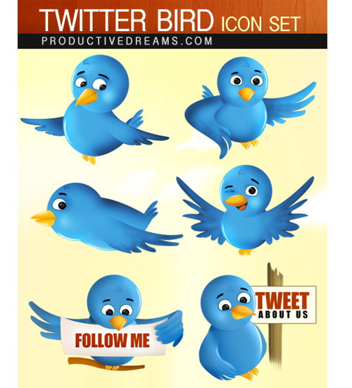 twitter-bird-icon-set