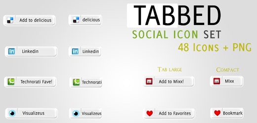 tabbed icon set Best Of The Web July For Web/Graphic Design