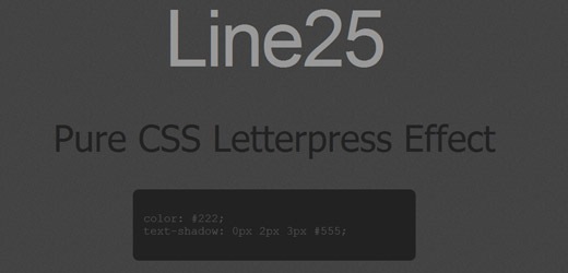 cssletterpressedeffect Best Of The Web August For Web/Graphic Design