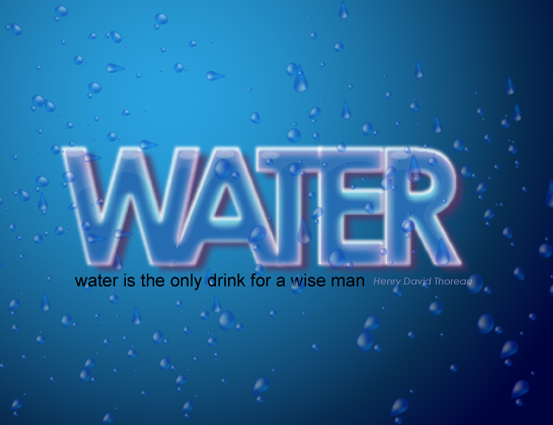 Create a cool water effect text effect tutorial