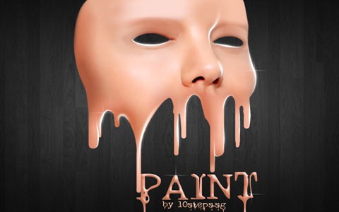 facepaintdripping 100 Fresh New Photoshop And Illustrator Tutorials From 2010