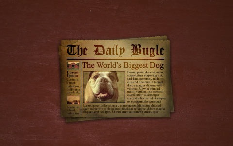 oldstainednewspaper 100 Fresh New Photoshop And Illustrator Tutorials From 2010