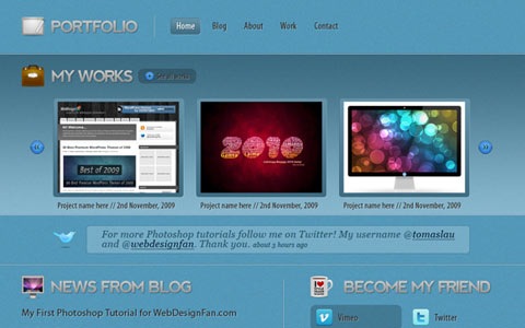 portfoliotutorial 100 Fresh New Photoshop And Illustrator Tutorials From 2010