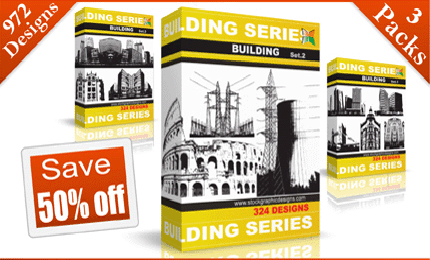 vector and brush building Mega 10 Free $50 Gift Vouchers From Stock Graphic Designs