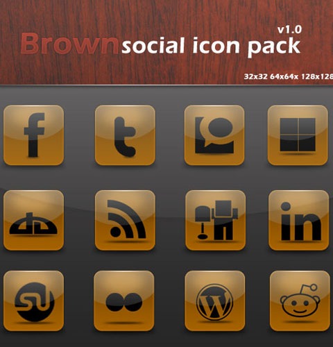 brown-social-icon-pack