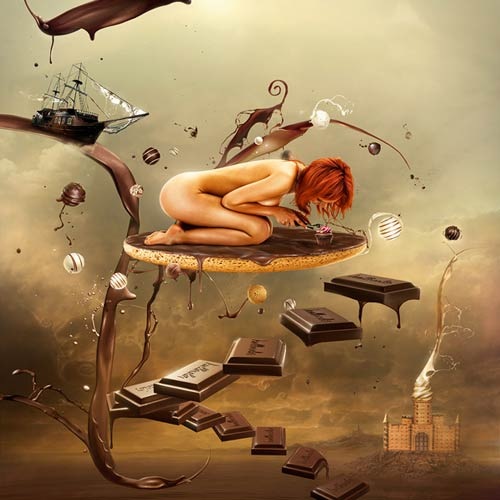 choclate 60 Creative Mind Blowing Examples Of Photo Manipulations