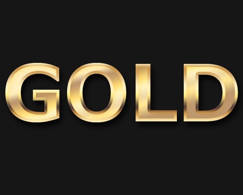 Create A Slick Gold Text Effect Using Creative