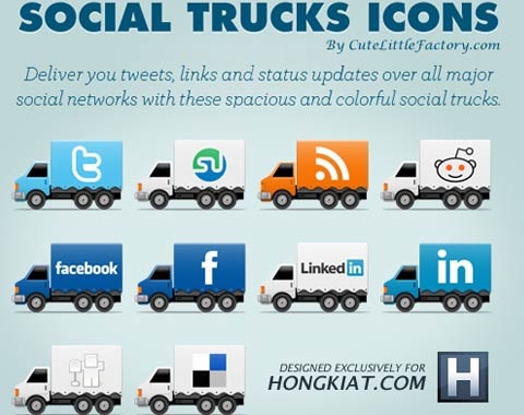 social-truck-icons