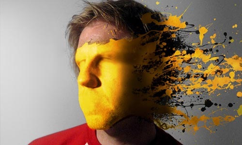 yellow-paint-face