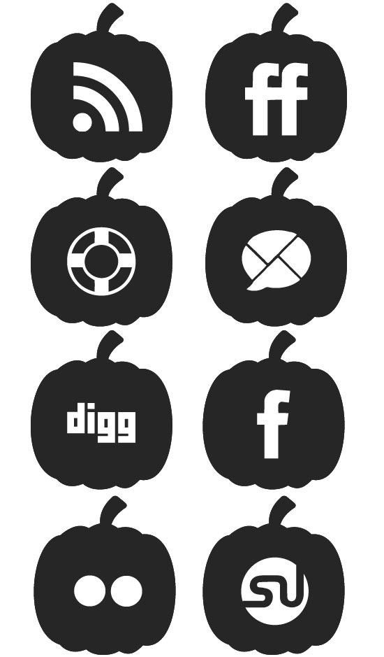 halloweeniconset Halloween Pumpkin Social Media Icon Set