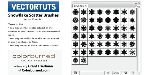 snowflakes 25 Best Illustrator Brushes All In One Place