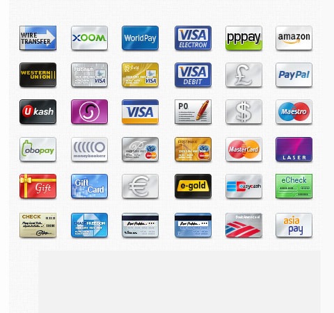credit card icon set. Free credit card Icons