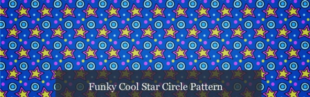 funkystartcirclepatternnbanner Funky Cool Star Circle Photoshop And Vector Pattern