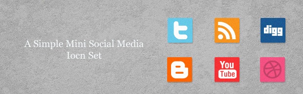 simpleminiiconsetbanner A Free Mini Simple Social Media Icon Set
