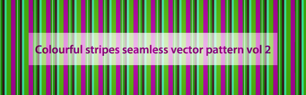 colorfulgreenstripesbanner Colourful Stripes Seamless Vector Pattern