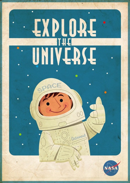 exploreuniverse 20 Beautiful Retro Poster Vector Illustration