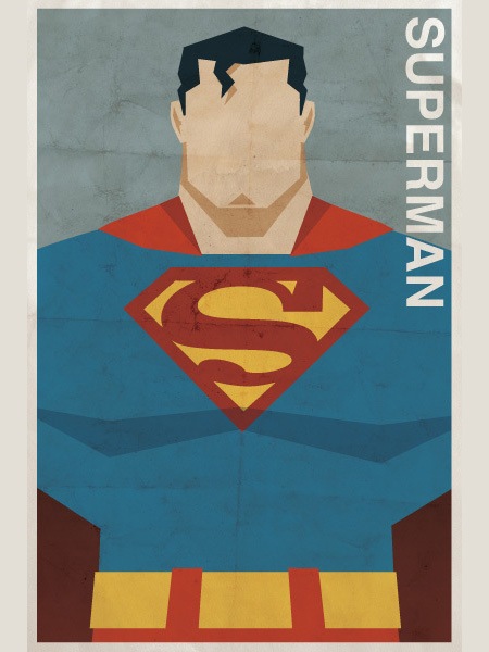 superman 20 Beautiful Retro Poster Vector Illustration