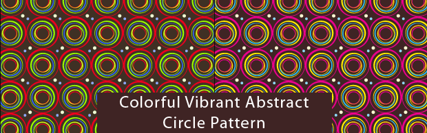 colorabstractcirclepatternbanner Colorful Vibrant Circle Seamless Vector Pattern