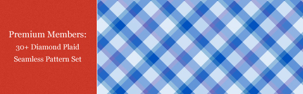 Premium Members: 30+ Diamond Plaid Seamless Pattern Set | Creative Nerds