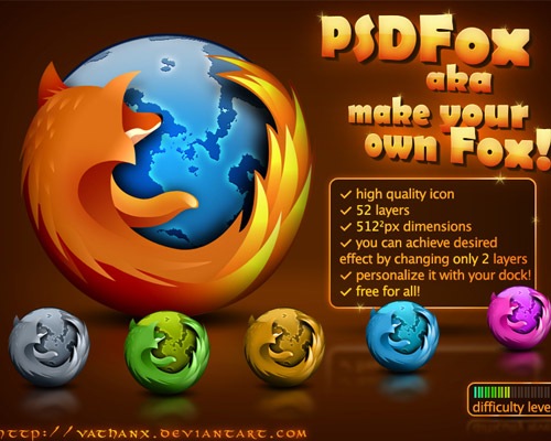 firefoxicons 50 3D High Quality PSD File Icons