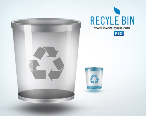 recylebinicon 50 3D High Quality PSD File Icons