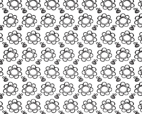simplehanddrawnpatternpetaksandbees 70 Free Photoshop Patterns The ultimate Collection