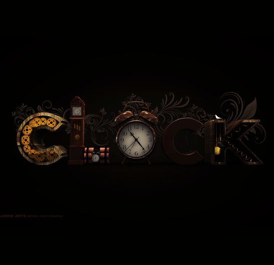 clock 70 Beautiful Typography Designs Truly Jaw Dropping 