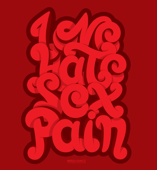 lovehate 70 Beautiful Typography Designs Truly Jaw Dropping 