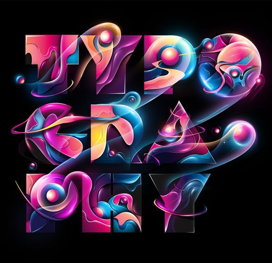 vibranttypography 70 Beautiful Typography Designs Truly Jaw Dropping 