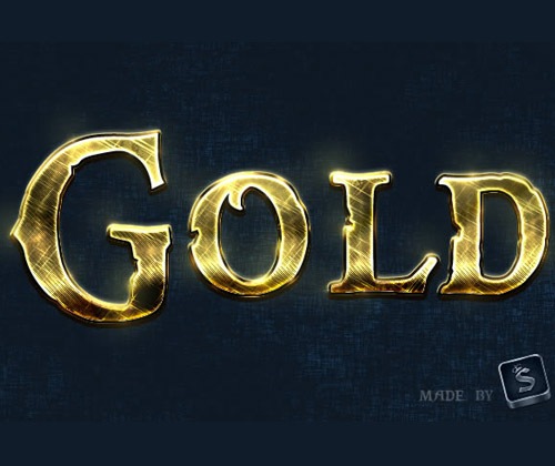 goldtexteffect 85 Best Photoshop Tutorials From 2012