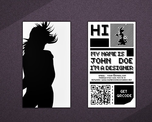 qrcode 25 Free Business Card Design Templates