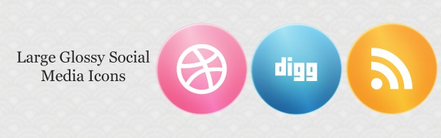 glossyiconsbanner A Clean Mini Social Media Icon Set