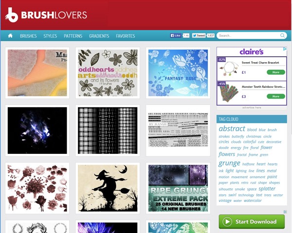 brush lovers thumb 10 Best sites for discovering amazing free Photoshop brushes