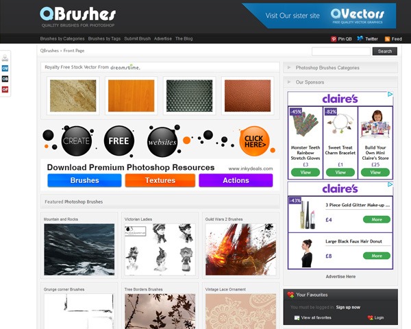 qbrushes thumb 10 Best sites for discovering amazing free Photoshop brushes