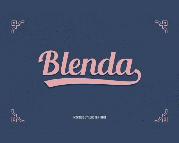 blenda thumb 25 Fresh Free fonts Created In 2014