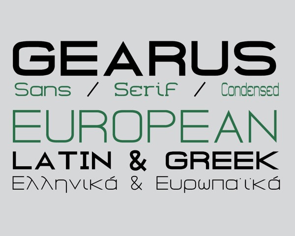 gearus thumb 25 Fresh Free fonts Created In 2014