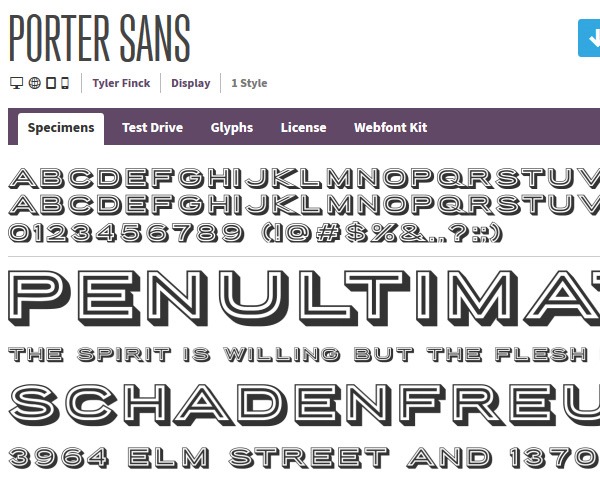 porter sans thumb 25 Fresh Free fonts Created In 2014