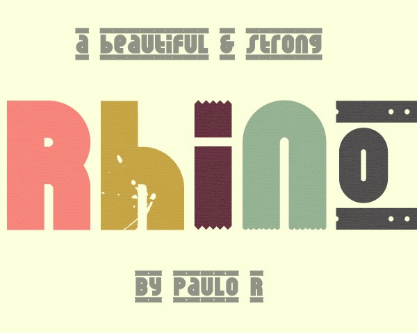 rhino thumb 25 Fresh Free fonts Created In 2014