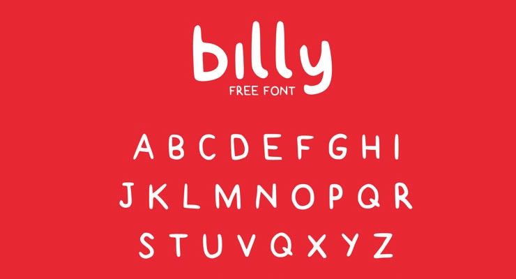 billly 20 best hand drawn free fonts