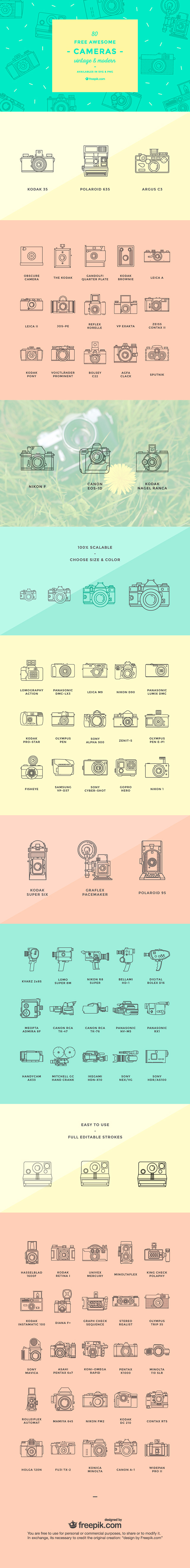 camera icon set 80 free awesome modern and vintage camera vector icons