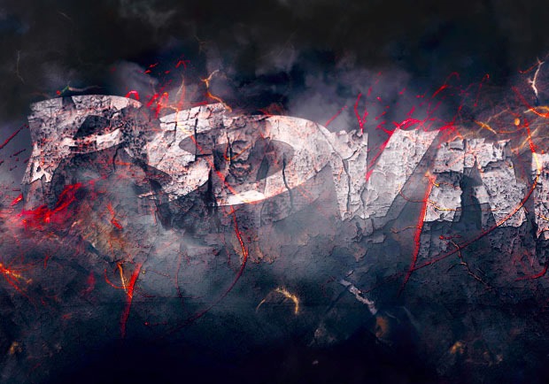 rock text 30 Fresh new Photoshop tutorials from 2016