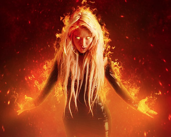 Адская блондинка дрочит свою огненную расщелину