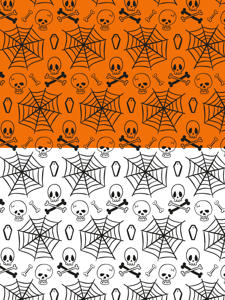 halloween seamless patterns