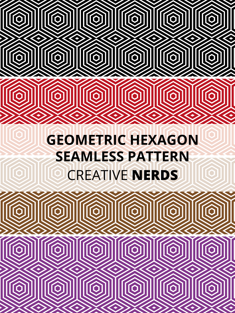Geometric Hexagon Seamless Vector Pattern Creative Nerds