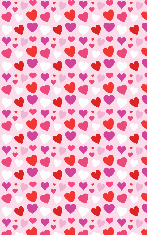 Colorful heart free seamless vector pattern | Creative Nerds